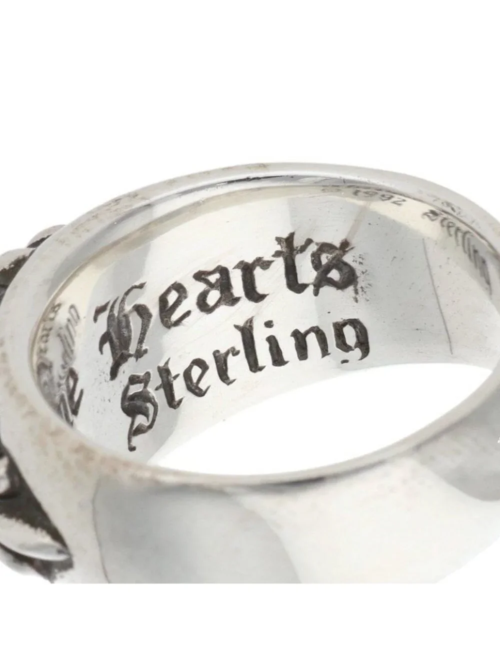 Chrome Hearts Flrl Crs Floral Cross Silver Ring